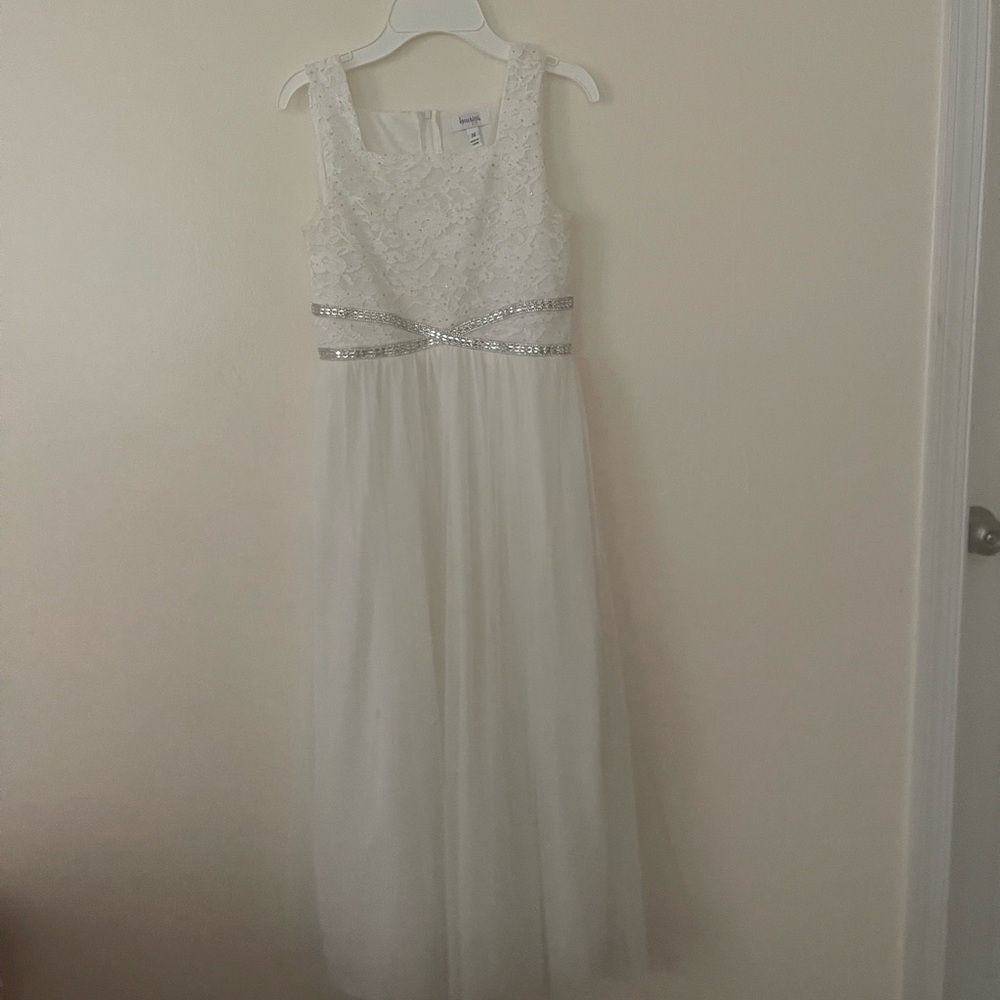 Speechless White Sleeveless V-Neck Sundress for Weddings